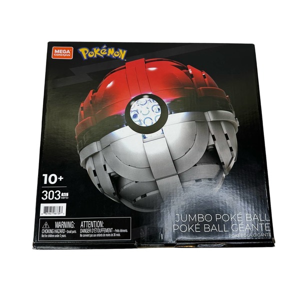 Sealed Mega Construx Pokémon Jumbo Poké Ball Construction Set Building Toys - Picture 3 of 11
